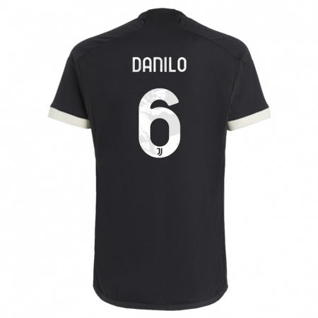 Kandiny Niño Camiseta Danilo #6 Negro Equipación Tercera 2023/24 La Camisa Chile