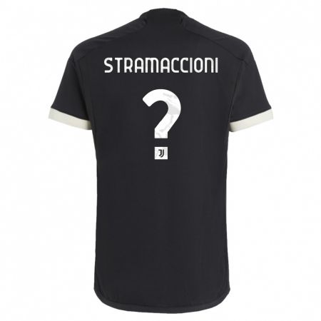 Kandiny Niño Camiseta Diego Stramaccioni #0 Negro Equipación Tercera 2023/24 La Camisa Chile