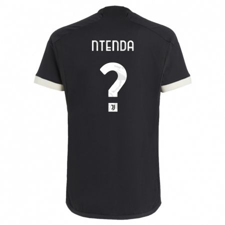 Kandiny Niño Camiseta Jean-Claude Ntenda #0 Negro Equipación Tercera 2023/24 La Camisa Chile