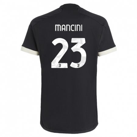 Kandiny Niño Camiseta Tommaso Mancini #23 Negro Equipación Tercera 2023/24 La Camisa Chile
