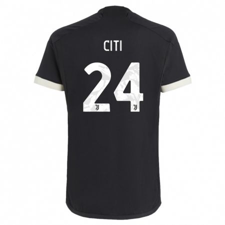 Kandiny Niño Camiseta Alessandro Citi #24 Negro Equipación Tercera 2023/24 La Camisa Chile