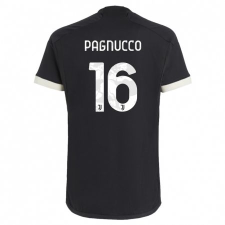 Kandiny Niño Camiseta Filippo Pagnucco #16 Negro Equipación Tercera 2023/24 La Camisa Chile