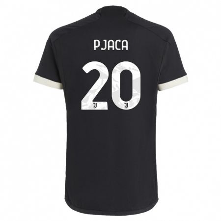 Kandiny Niño Camiseta Marko Pjaca #20 Negro Equipación Tercera 2023/24 La Camisa Chile