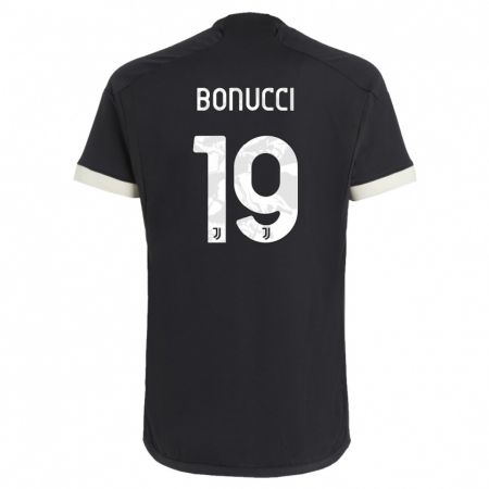 Kandiny Niño Camiseta Leonardo Bonucci #19 Negro Equipación Tercera 2023/24 La Camisa Chile