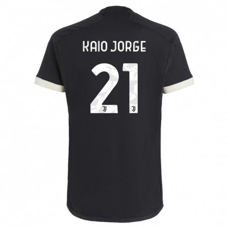 Kandiny Niño Camiseta Kaio Jorge #21 Negro Equipación Tercera 2023/24 La Camisa Chile