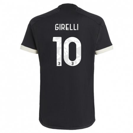 Kandiny Niño Camiseta Cristiana Girelli #10 Negro Equipación Tercera 2023/24 La Camisa Chile