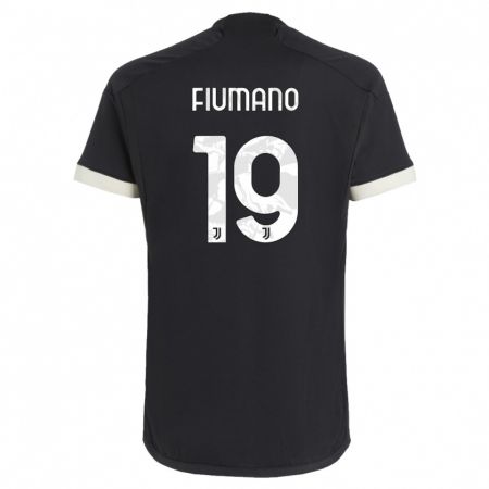 Kandiny Niño Camiseta Filippo Fiumano #19 Negro Equipación Tercera 2023/24 La Camisa Chile