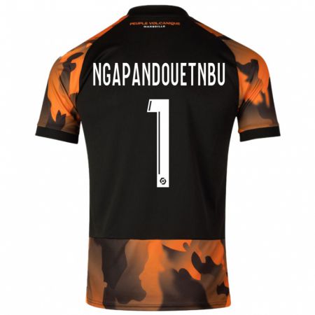 Kandiny Niño Camiseta Simon Ngapandouetnbu #1 Negro Naranja Equipación Tercera 2023/24 La Camisa Chile