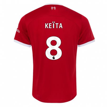 Kandiny Hombre Camiseta Naby Keïta #8 Rojo 1ª Equipación 2023/24 La Camisa Chile