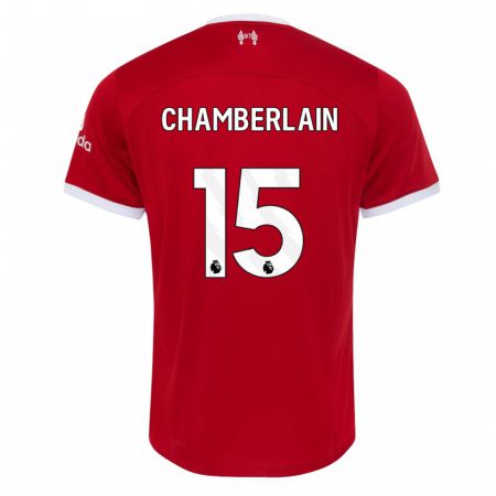 Kandiny Hombre Camiseta Alex Oxlade Chamberlain #15 Rojo 1ª Equipación 2023/24 La Camisa Chile