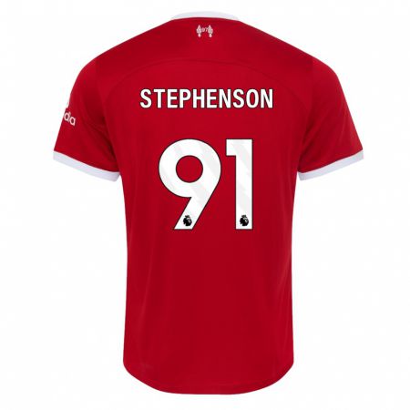 Kandiny Hombre Camiseta Luca Stephenson #91 Rojo 1ª Equipación 2023/24 La Camisa Chile