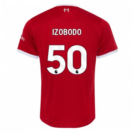 Kandiny Hombre Camiseta Elijah Izobodo John #50 Rojo 1ª Equipación 2023/24 La Camisa Chile