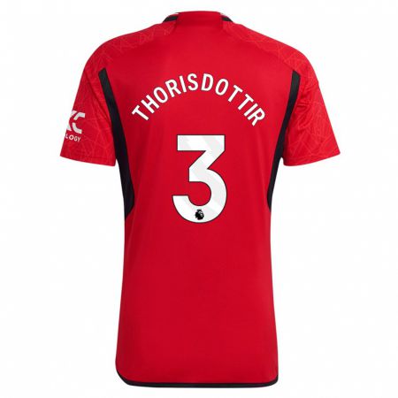 Kandiny Hombre Camiseta Maria Thorisdottir #3 Rojo 1ª Equipación 2023/24 La Camisa Chile