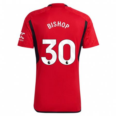 Kandiny Hombre Camiseta Nathan Bishop #30 Rojo 1ª Equipación 2023/24 La Camisa Chile