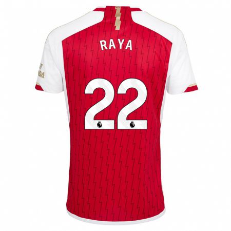 Kandiny Hombre Camiseta David Raya #22 Rojo 1ª Equipación 2023/24 La Camisa Chile