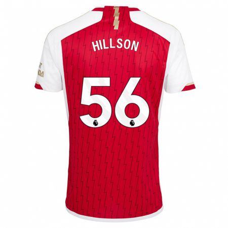 Kandiny Hombre Camiseta James Hillson #56 Rojo 1ª Equipación 2023/24 La Camisa Chile