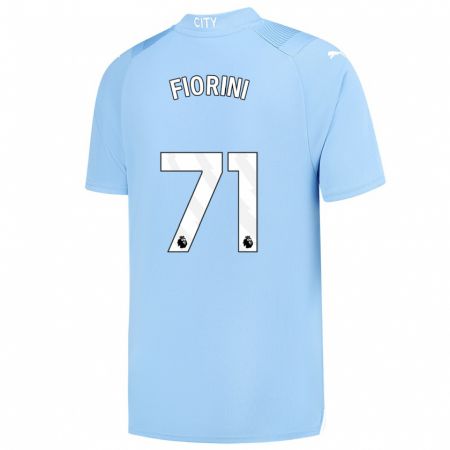 Kandiny Hombre Camiseta Lewis Fiorini #71 Azul Claro 1ª Equipación 2023/24 La Camisa Chile
