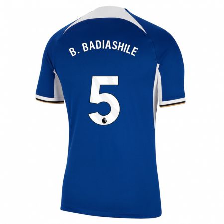 Kandiny Hombre Camiseta Benoît Badiashile #5 Azul 1ª Equipación 2023/24 La Camisa Chile