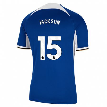 Kandiny Hombre Camiseta Nicolas Jackson #15 Azul 1ª Equipación 2023/24 La Camisa Chile