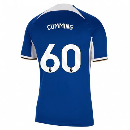 Kandiny Hombre Camiseta Jamie Cumming #60 Azul 1ª Equipación 2023/24 La Camisa Chile