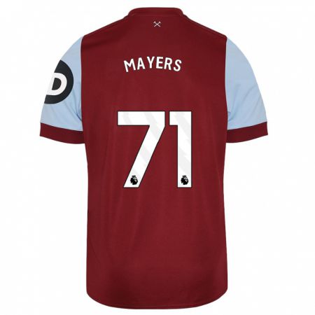 Kandiny Hombre Camiseta Ezra Mayers #71 Granate 1ª Equipación 2023/24 La Camisa Chile