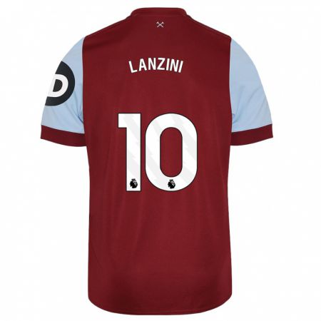Kandiny Hombre Camiseta Manuel Lanzini #10 Granate 1ª Equipación 2023/24 La Camisa Chile