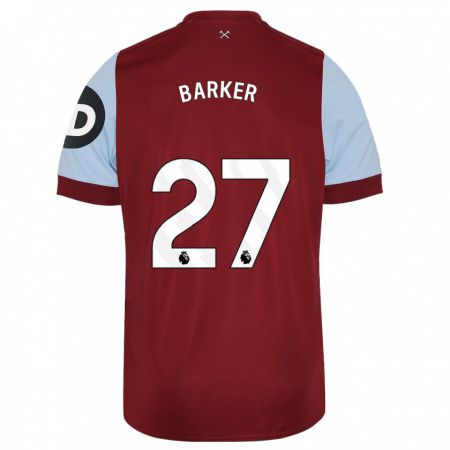 Kandiny Hombre Camiseta Maisy Barker #27 Granate 1ª Equipación 2023/24 La Camisa Chile