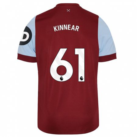Kandiny Hombre Camiseta Brian Kinnear #61 Granate 1ª Equipación 2023/24 La Camisa Chile