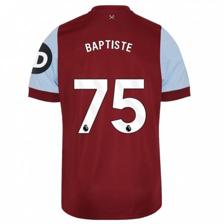 Kandiny Hombre Camiseta Jamal Baptiste #75 Granate 1ª Equipación 2023/24 La Camisa Chile