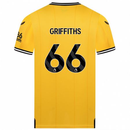 Kandiny Hombre Camiseta Harvey Griffiths #66 Amarillo 1ª Equipación 2023/24 La Camisa Chile