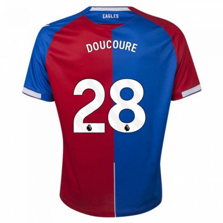 Kandiny Hombre Camiseta Cheick Doucouré #28 Rojo Azul 1ª Equipación 2023/24 La Camisa Chile