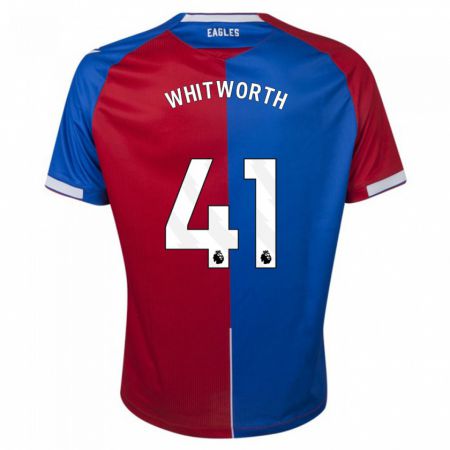 Kandiny Hombre Camiseta Joe Whitworth #41 Rojo Azul 1ª Equipación 2023/24 La Camisa Chile