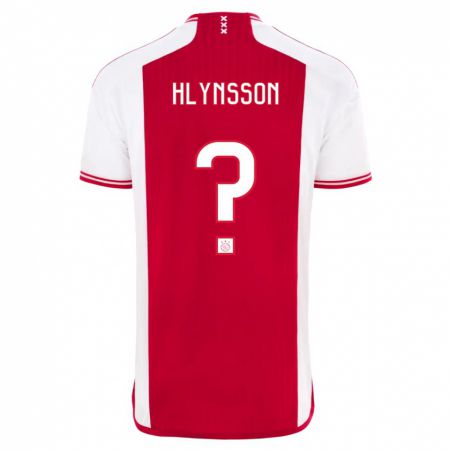 Kandiny Hombre Camiseta Kristian Hlynsson #0 Rojo Blanco 1ª Equipación 2023/24 La Camisa Chile