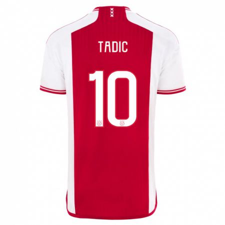 Kandiny Hombre Camiseta Dusan Tadic #10 Rojo Blanco 1ª Equipación 2023/24 La Camisa Chile