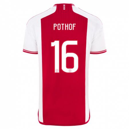 Kandiny Hombre Camiseta Isa Pothof #16 Rojo Blanco 1ª Equipación 2023/24 La Camisa Chile