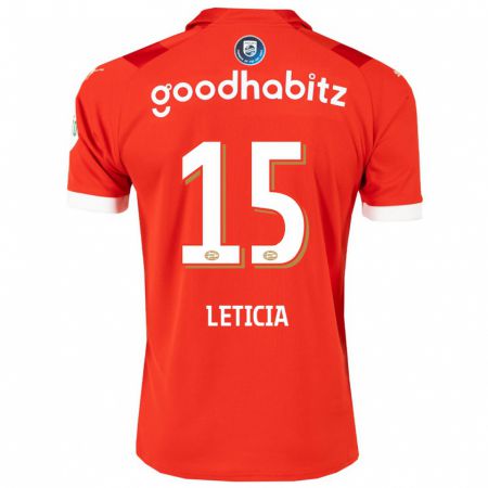 Kandiny Hombre Camiseta Brazil Bra Leticia #15 Rojo 1ª Equipación 2023/24 La Camisa Chile