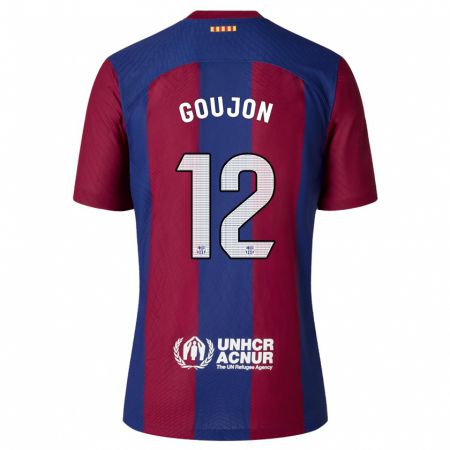 Kandiny Hombre Camiseta Iker Goujón #12 Rojo Azul 1ª Equipación 2023/24 La Camisa Chile