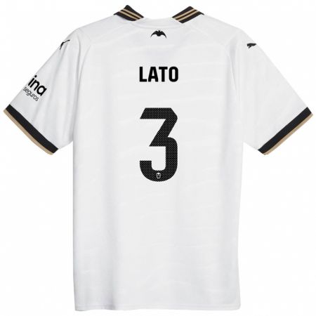Kandiny Hombre Camiseta Toni Lato #3 Blanco 1ª Equipación 2023/24 La Camisa Chile