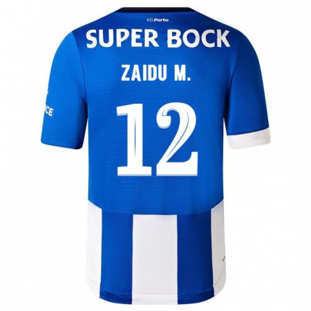 Kandiny Hombre Camiseta Zaidu #12 Azul Blanco 1ª Equipación 2023/24 La Camisa Chile