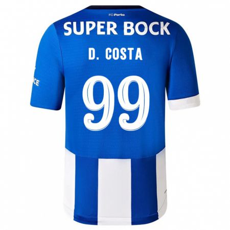 Kandiny Hombre Camiseta Diogo Costa #99 Azul Blanco 1ª Equipación 2023/24 La Camisa Chile