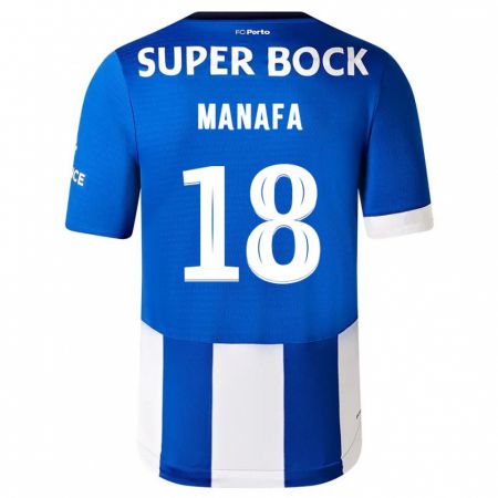 Kandiny Hombre Camiseta Wilson Manafa #18 Azul Blanco 1ª Equipación 2023/24 La Camisa Chile