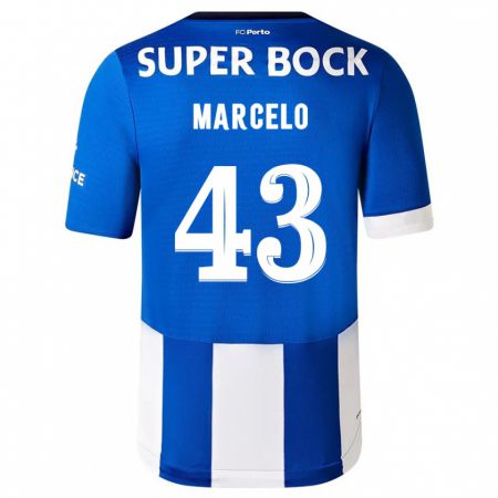 Kandiny Hombre Camiseta Joao Marcelo #43 Azul Blanco 1ª Equipación 2023/24 La Camisa Chile