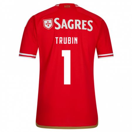 Kandiny Hombre Camiseta Anatoliy Trubin #1 Rojo 1ª Equipación 2023/24 La Camisa Chile