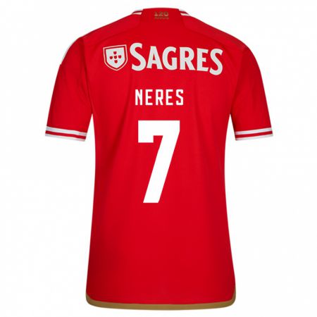 Kandiny Hombre Camiseta David Neres #7 Rojo 1ª Equipación 2023/24 La Camisa Chile