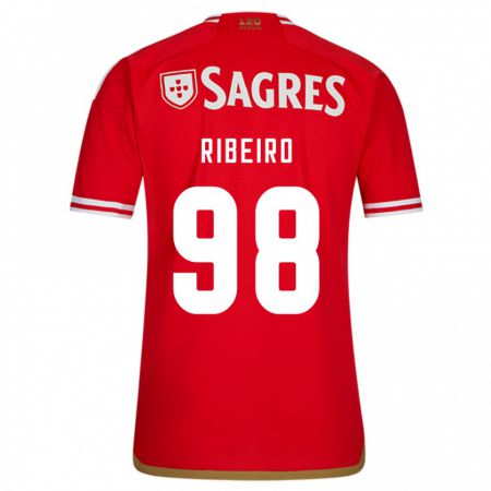 Kandiny Hombre Camiseta Ricardo Ribeiro #98 Rojo 1ª Equipación 2023/24 La Camisa Chile