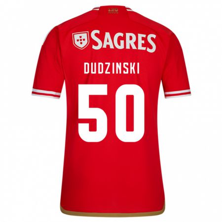 Kandiny Hombre Camiseta Marcel Dudzinski #50 Rojo 1ª Equipación 2023/24 La Camisa Chile
