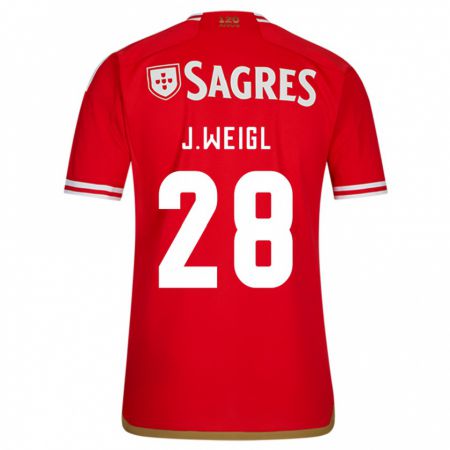 Kandiny Hombre Camiseta Julian Weigl #28 Rojo 1ª Equipación 2023/24 La Camisa Chile