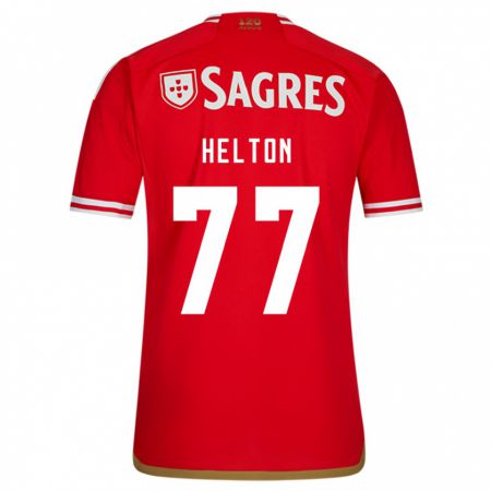 Kandiny Hombre Camiseta Helton Leite #77 Rojo 1ª Equipación 2023/24 La Camisa Chile