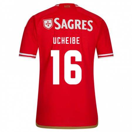 Kandiny Hombre Camiseta Christy Ucheibe #16 Rojo 1ª Equipación 2023/24 La Camisa Chile
