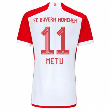 Kandiny Hombre Camiseta Emilian Metu #11 Rojo Blanco 1ª Equipación 2023/24 La Camisa Chile
